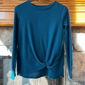 Long sleeve waffle top